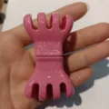 Pince à cheveux magnétique rose pailletée, mini griffe élégante pour femmes et coiffure. - Barrette magnétique citrouille - rose vif iridescent