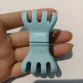 Pince a cheveux magnetique pailletee bleue elegante petite pince griffe pour femmes accessoire - Barrette magnétique citrouille - bleu iridescent