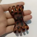 Pince à cheveux magnétique imprimé léopard pour femmes, accessoire élégant et pratique. - Magnétique citrouille - Imprimé léopard marron mat