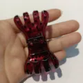 Pince à cheveux magnétique translucide rouge vin pour femmes accessoire frange élégant. - Magnétique citrouille - Rouge pourpre