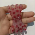 Pince à cheveux magnétique créative pour femmes, rose givré avec points rouges pour frange. - Magnétique citrouille - Imprimé léopard rose mat