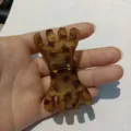 Pince à cheveux magnétique écaille de tortue pour femmes, petit accessoire élégant. - Magnétique citrouille - Imprimé léopard jaune et marron mat