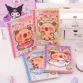 Cute Capybara spiral notebook set with lovely cartoon cover designs for daily writing and notes. - Four Random Varieties Included / Capybara Style