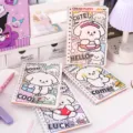 Cute cartoon puppy spiral notebook set, ideal for school supplies and daily journaling. - Four Random Varieties Included / Cream Puppy Style