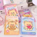 Cute bear spiral notebook cartoon stationery student cute diary aesthetic memo book cute notepad - Four Random Varieties Included / Cheese Bear Style