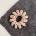 Colorful fuzzy telephone wire hair tie, soft plush fuzzy hair scrunchie for women daily wear. - Plain Ring-Beige