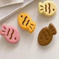 Χαριτωμένα τσιμπιδάκια μαλλιών taiyaki σε γλυκό χρώμα καραμέλας ψάρι αξεσουάρ - Στυλ Συνδυασμού Ταγιάκι / Σετ 4 τεμαχίων