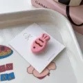 Cute pink taiyaki hair clip, sweet fish design bangs clip, stylish cartoon headwear variant. - Taiyaki Style / Light Pink
