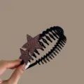 Serre-tête étoile strass noir pour femme, joli accessoire cheveux pour le lavage quotidien. - Violet