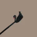 Black swan rhinestone hair stick elegant crystal bun maker hair styling accessory - Swan Style (18#)