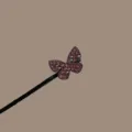 Rhinestone crystal butterfly hair bun maker stick elegant hair styling tool for women daily - Butterfly Style (9#)