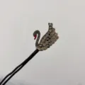 Black rhinestone swan hair bun maker, elegant crystal hair styling tool for women and girls. - Swan Style