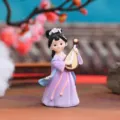 Prachtige Chinese antieke stijl schoonheid beeldje hars ornament desktop home decor - Luitspeler Stijl (1081-6D)