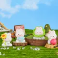 Süße Miniatur weiße Kaninchen Figuren Desktop Harz Ornamente Set, perfekt für Raumdeko. - 972 Pastoral-Häschen 4er-Set