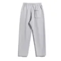 Close-up detail view of the grey casual trousers highlighting the back pocket and elastic waist. - S / Bottoms / Light Gray