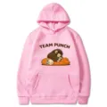 Felpa con cappuccio rosa da uomo e donna, pullover casual con stampa di animali graziosi. - Taglia S / Top / Rosa