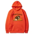 Felpa con cappuccio arancione Team Punch per uomo e donna felpa casual invernale - Arancione
