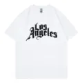 T-shirt blanc à manches courtes pour femme avec imprimé gothique Los Angeles mode. - S / Hauts / Blanc