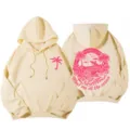 Beige oversize κουκούλα φούτερ με στάμπα παραλία γυναικείο casual μακρυμάνικο - S / Tops / Χακί
