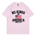 Vrouwen casual roze korte mouw t-shirt met Amerikaanse vlag grafische print zomer topje - S / Tops / Roze