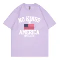 Casual paars korte mouw t-shirt voor dames met grafische print, comfortabele zomertop. - S / Tops / Lichtpaars