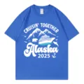 Blue short sleeve t-shirt with cruise ship Alaska graphic design for casual summer wear - S / Tops / Royal Blue (317)