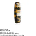 Portable acetate wide-tooth comb with tortoise shell pattern anti-static hair brush - Dark Tortoise Shell