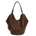 Élégant sac cabas hobo en similicuir marron vintage de grande capacité pour le quotidien - 44cm x 19cm x 26cm / Brun Foncé