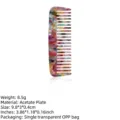 Portable colorful acetate wide-tooth hair comb with anti-static design for smooth styling - Rainbow
