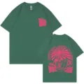 Grünes Sommer Kurzarm T-Shirt für Damen Herren, lässiges Surf Wellen Grafik Rundhals Oberteil. - S / Oberteile / Dunkelgrün