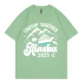 Cruisin Together Alaska Kreuzfahrt Kurzarm T-Shirt Hellgruen Sommershirt Top - S / Oberteile / Bohnengrün