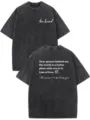 T-shirt a maniche corte in cotone lavato vintage con stampa stimolante sul retro donna. - Taglia S / Top / Nero 4