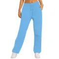 Pantalon de jogging ample en molleton bleu clair confortable et décontracté pour tous les jours - Bleu Clair
