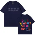 Herren Damen Freizeit Baumwolle Rundhals Kurzarm T-Shirt mit Grafikdruck Streetwear - S / Oberteile / Marineblau