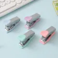 Macaron color mini stapler, portable handheld design, cute pastel stationery for office. - Random Style (101)