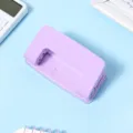 Macaron punch χαρτιού 2 οπών, φορητό μοβ εργαλείο διάτρησης γραφείου γραφική ύλη - Λεβάντα