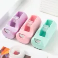 Macaron color desktop tape dispenser office stationery non-slip adhesive tape cutter tool - Macaron (Random Color)