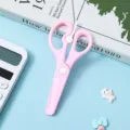 Kindersicherheitschere rosa Kunststoff Bastelschere für Kinder Kindergarten Papierschneiden - Kirschblütenrosa