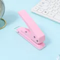 Pink single hole puncher portable office stationery manual paper binding tool with box - Sakura Pink