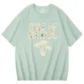 Light green cotton short sleeve T-shirt featuring Gulf of Mexico graphic print for daily wear - S / Tops / Bean Green