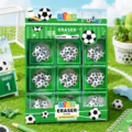 Wereldbeker voetbal gum set 18st schrijfwaren cadeau voor kinderen bureau speelgoed - Voetbalstijl (MIAX-F0069) / 18 Stuks