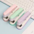 Macaron color mini stapler cute stationery office school supply portable metal binding tool - 8018 Small Size (Random Color)