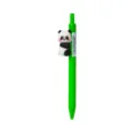 Niedlicher 3D Panda Gelstift 0,7 mm Klick Neutralstift grüne Schreibwaren für Kinder - 0.7mm Schwarze Spitze / Weißes Gehäuse