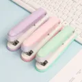 Macaron color mini stapler, cute pastel stationery variant for office and school use. - 8019 Large Size (Random Color)