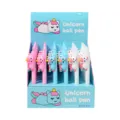 Cute unicorn ballpoint pens in a display box, 0.7mm blue ink, perfect stationery gift set. - 36 Pcs/Set / Mixed Colors