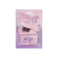 Rosa Mini Tacker Set mit 400 Stück 24/6 Heftklammern, süße Makaron Schreibwaren für Schüler. - Unterwasserparty (Rosa Durchscheinend) / Rosa