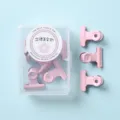 Macaron rosa Metall Binder Clips Set mit transparenter Box, ideal für Büro und Schule. - 8 Stücke/Box / Kirschblütenrosa