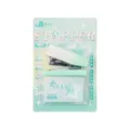 Farbverlauf Mini Tacker Set mit Klammern, tragbare süße Schreibwaren für Büro und Schule. - 1 Set (Mit 400 Heftklammern) / Transluzentes Grün