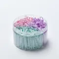Pastelkleurige met kunststof gecoate paperclips in een handige doorzichtige ronde doos. - 50mm Büroklammern (240 Stuks) / Macaron Kleur
