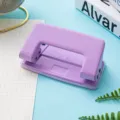 Macaron color double hole puncher for loose leaf notebooks, office stationery and paper punching. - Lavender Purple